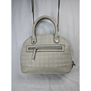 Tignanello Pebble Leather Mini Dome Crossbody Satchel Bag NWT Bone White $135